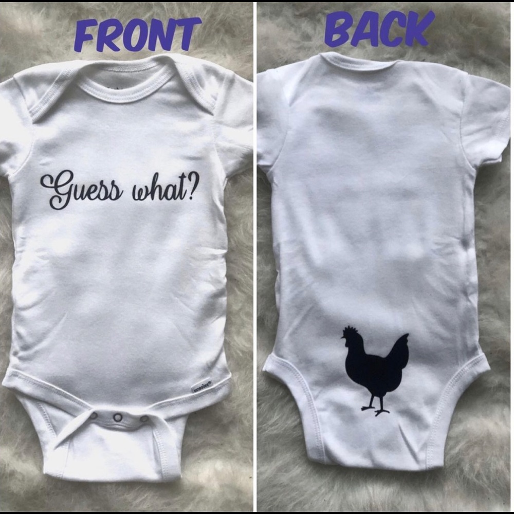 Guess what? Chicken Butt -Onesie 3-6 mo